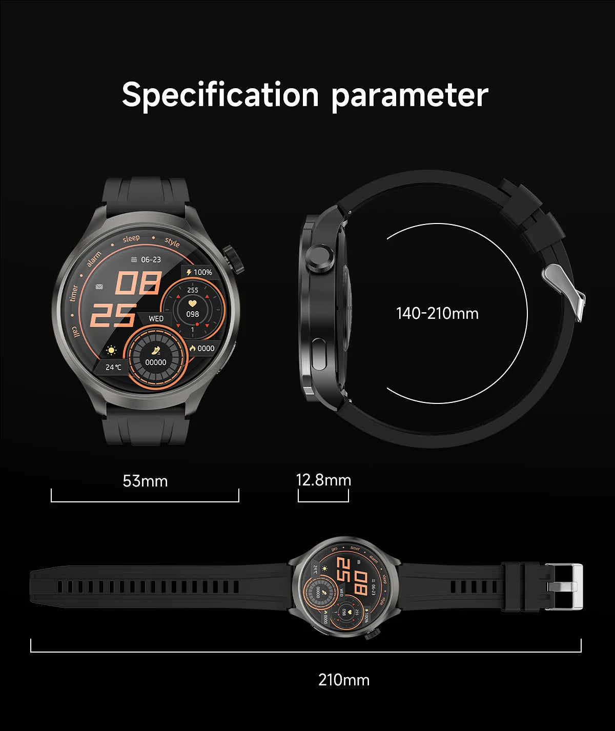 2025 New GPS Sports Smart Watch Men 1.85-inch AMOLED Screen Men IP68 Waterproof Clock Compass Call NFC fitness Tracking Watches