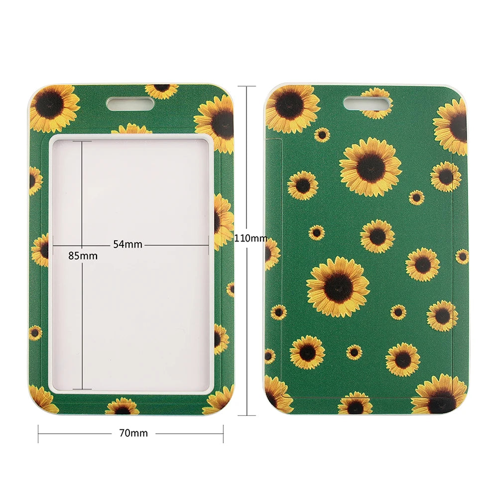 Summer Hot Style Sunflower Lanyard Adjustable Buckle Phone USB Badge Holder Hang Rope Necklace For Friends Gifts