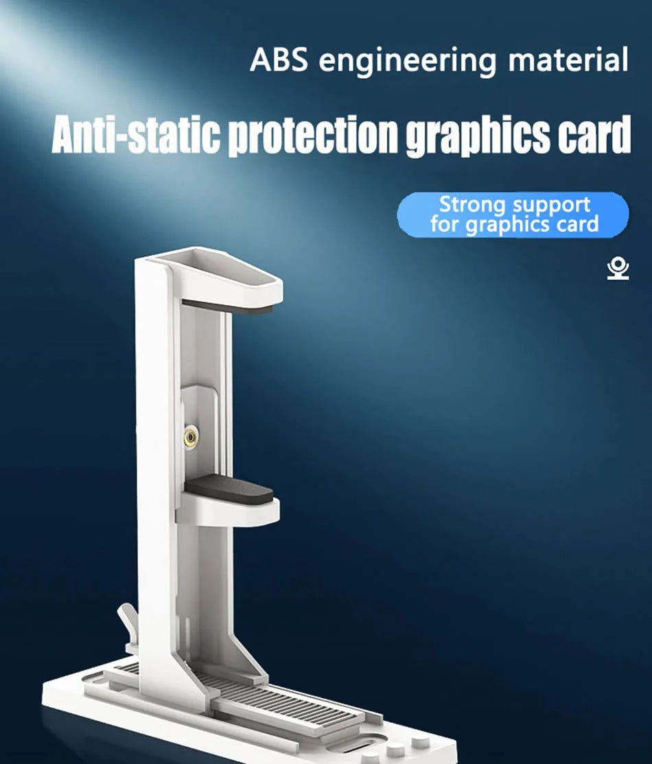 Power Train Computer Graphics Card Bracket Scalable GPU Support Lifting Jack Graphics Card Companion Black White