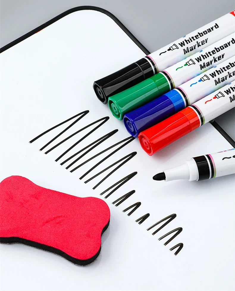 4Pcs/Set Erasable Magnetic Whiteboard Marker Pen Blackboard Marker Chalk Glass Ceramics Office School Art Marker Stationery