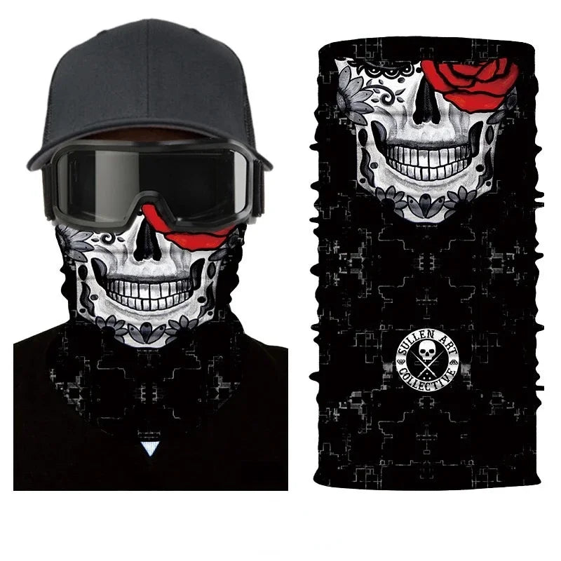 Cool Robot Skull Halloween Mask Scarf Joker Headband Balaclavas Face Mask for Cycling Fishing Ski Motorcycle