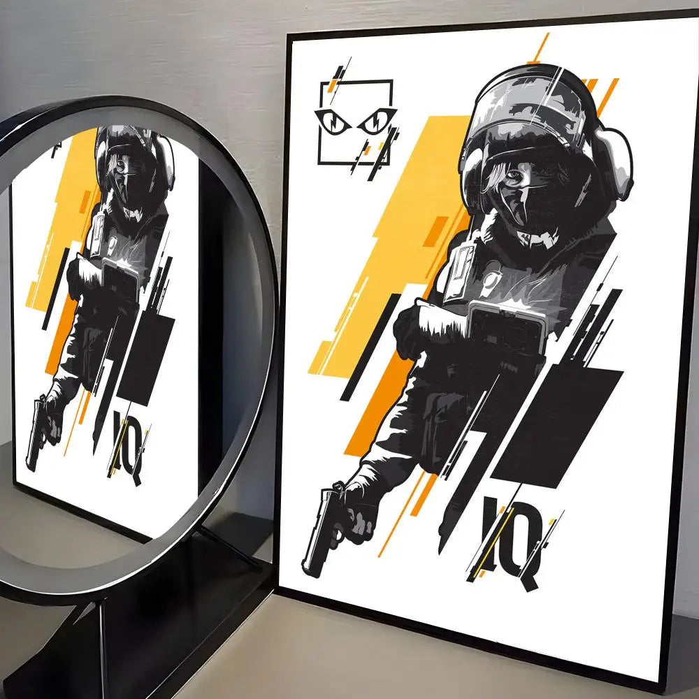 Game R-Rainbow Six Siege Poster Modern Aesthetic Canvas Wall Art Poster Cool Room Stuff Bedroom Decor