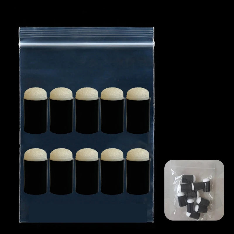 10Pcs Sponge Finger Cots for Coloring The Face and Painting Tools Children's DIY Handcrafted Painting Pressing Finger Cots