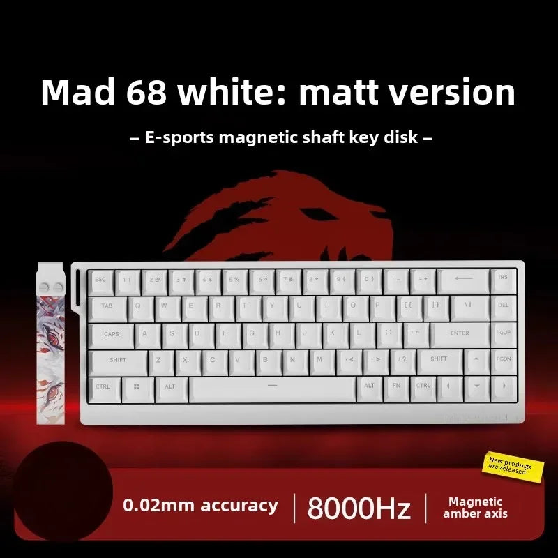 MADLIONS MAD 60/68 HE 8Khz Wired Magnetic Axis Keyboard 68-key Hot-swappable Macro Defines Ultra-low Latency Gaming Keyboard