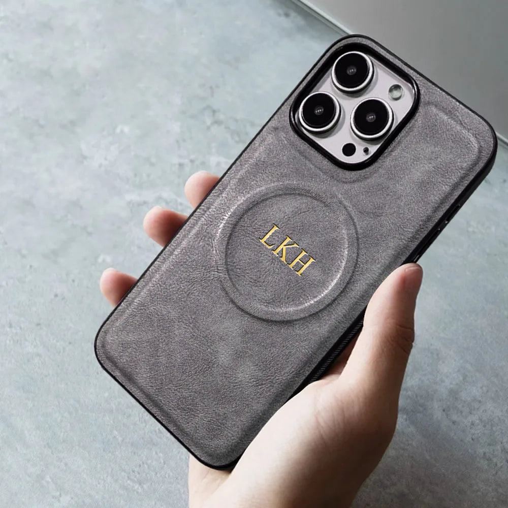 Personalized Customized Initials Name Case For iPhone 16 15 14 13 12 11 Pro Max Magnetic For Magsafe Wireless Charging DIY Cover