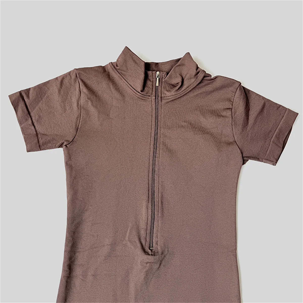 Summer Short Sleeve Zipper Jumpsuit Sports Wear Gym Fitness Sports Bodysuits Women Running Fashion Workout Clothes Yoga Clothing