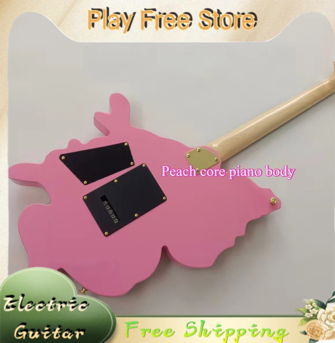 Girl Electric Guitar Niche Personality Modeling Color Contrast HH Pickup Rock High Appearance Limited Edition Free Shipping