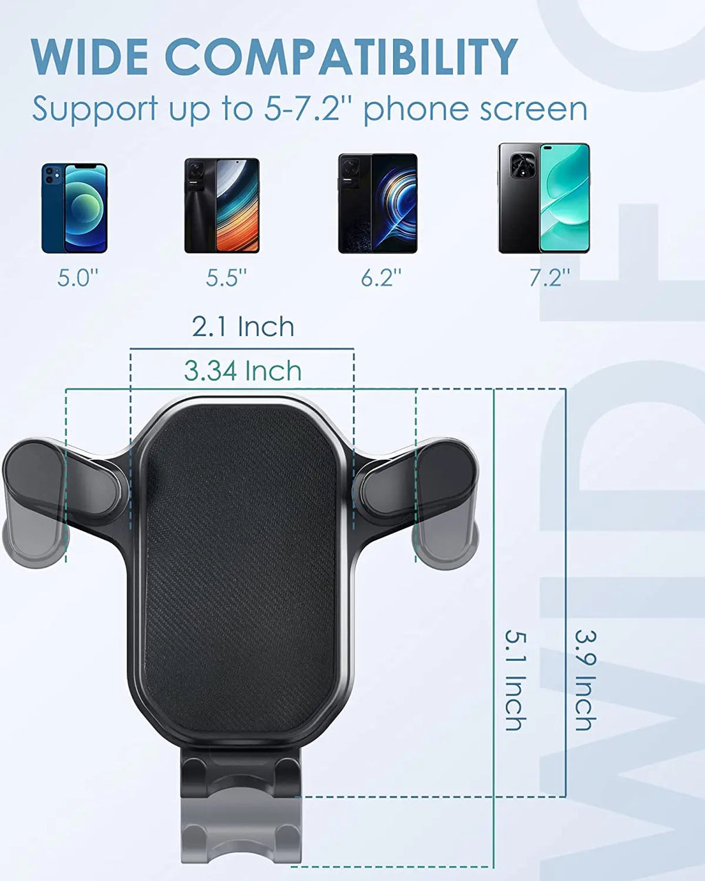Universal Car Phone Holder Air Vent Hook Clip Mount 360 Degree Rotation Installation Anti Shake Supports Xiaomi For Mobile Phone