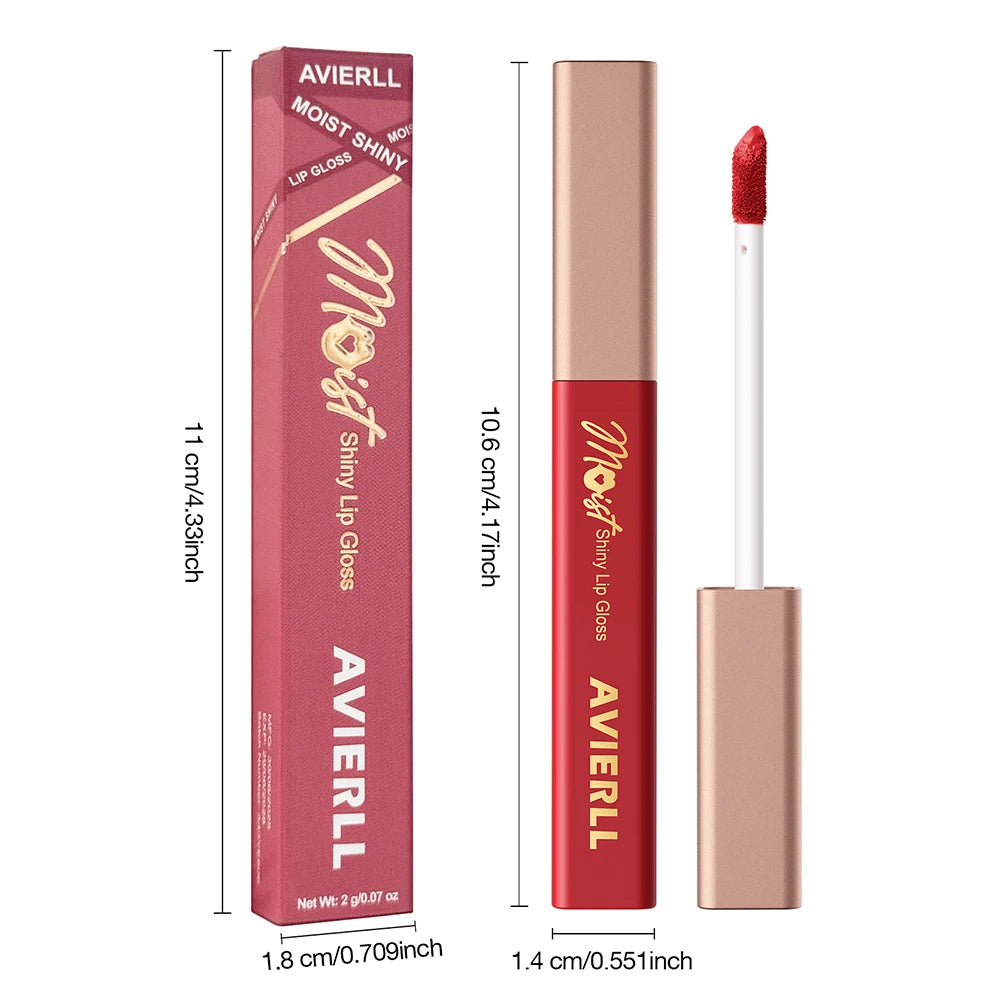Lip gloss set shiny liquid lipstick Long lasting moisturizing non-sticky plump hydrating lip balm Women's makeup Halloween gift