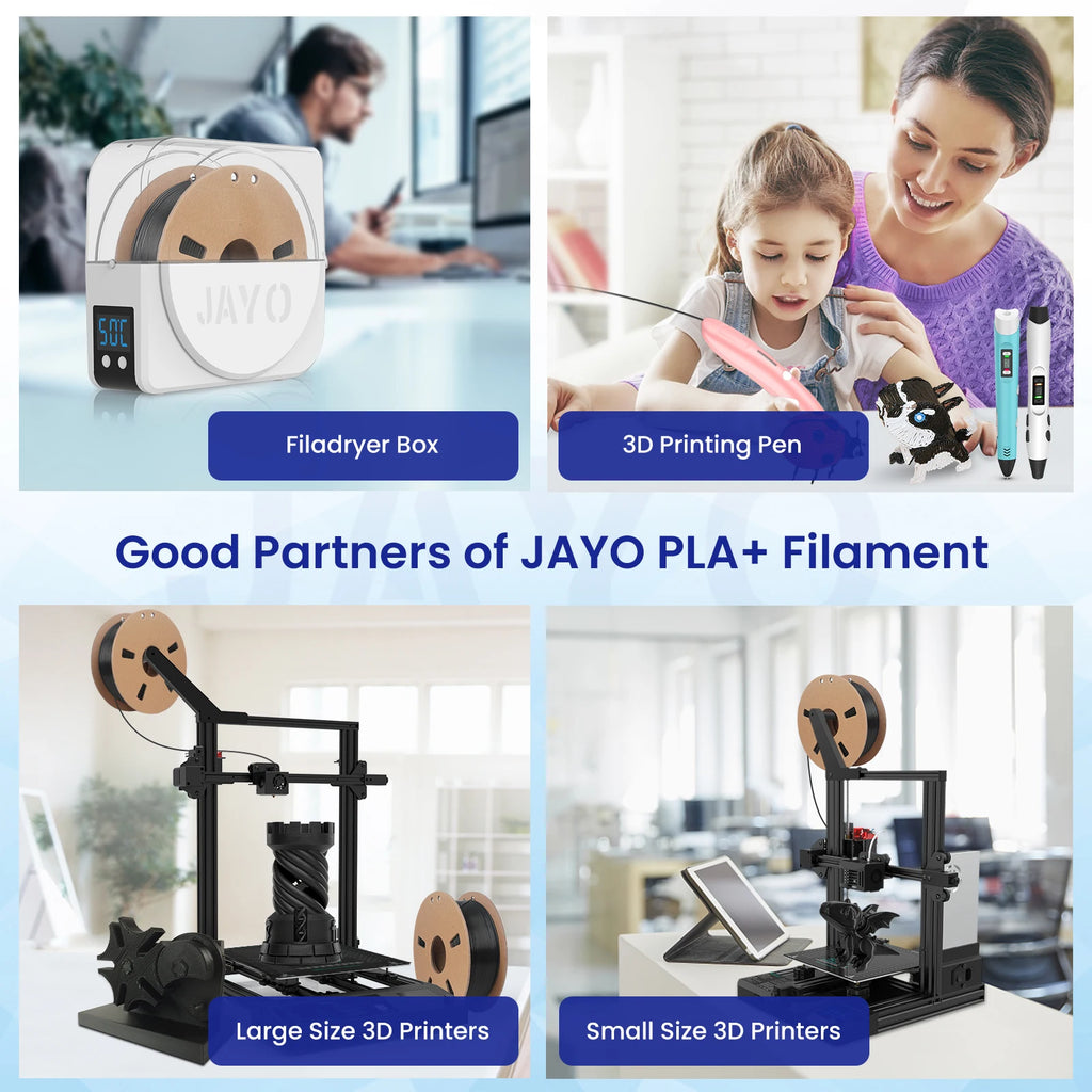 JAYO 3D PETG/PLA/PLA PLUS Printer Filament 1.75mm 5.5KG 100% No Bubble non-toxic 3D Printing Materials for 3D Printer&3D Pen