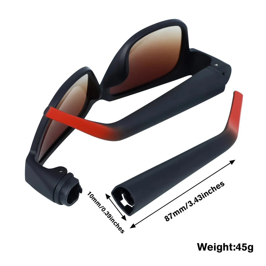 Fashion Sunglasses with Hidden Horn Tube Storage Removable Glasses Holder Rolling Paper Smoking Accessories Cool Men Gadget