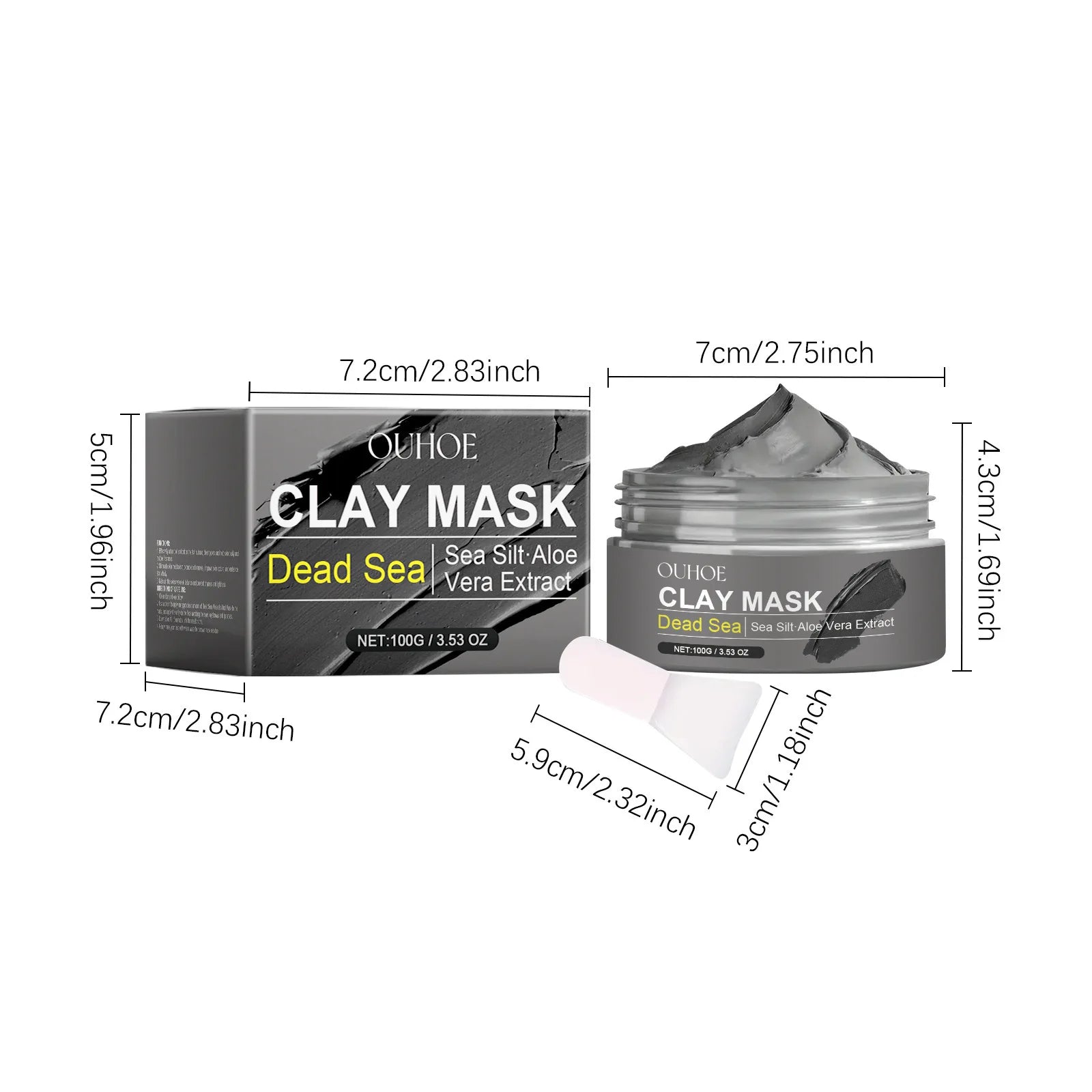 Deep Cleansing Face Mask Dead Sea Mud Brightening Facial Hydrating Oil Control Soothing Skin Repair Acne Blackhead Remover Mask