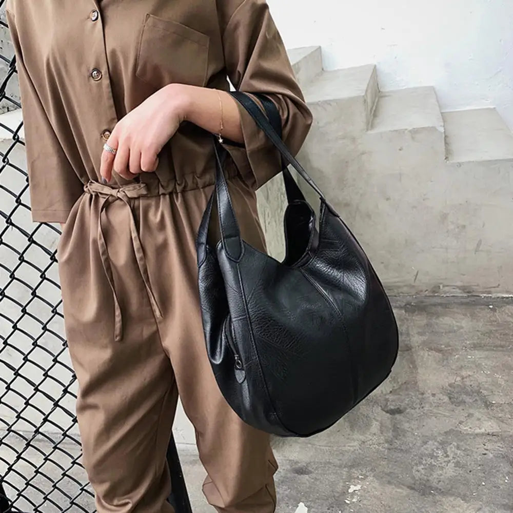 Women's Handbags Vintage Luxury Leather Shoulder Bag Designers Large Bag Modern Fashion Brand Female