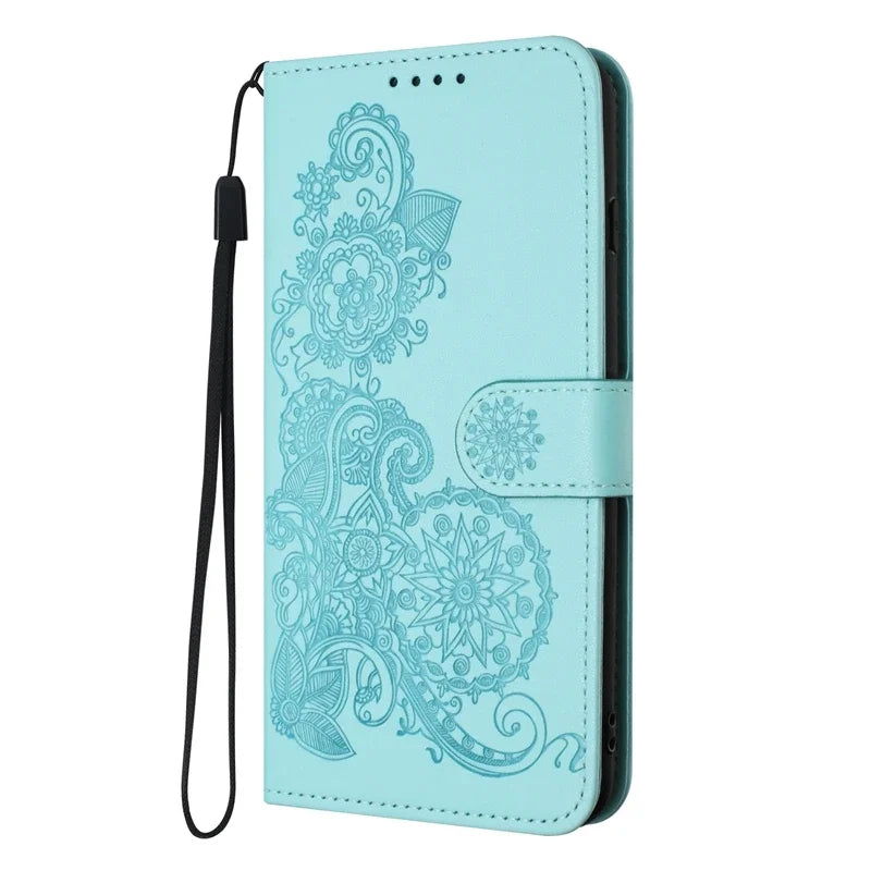 For Xiaomi Redmi 13 Case Paisley Leather Flip Stand Case on For Ximi Redmi13 Wallet Cover For Xiaomi Redmi 13C Phone Cover Coque