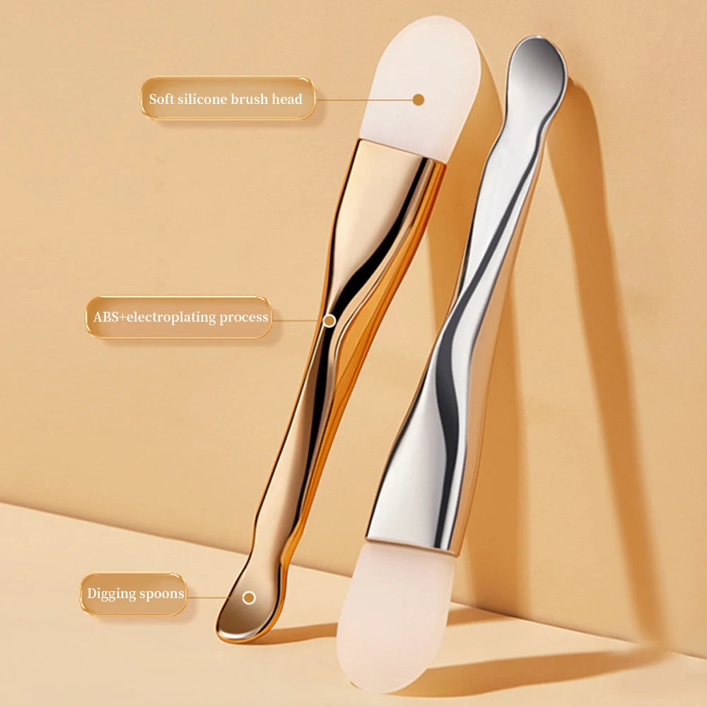 GECOMO Silicone Mask Brush Double-headed Smearing Face Cleansing Mud Mask Special Beauty Tool
