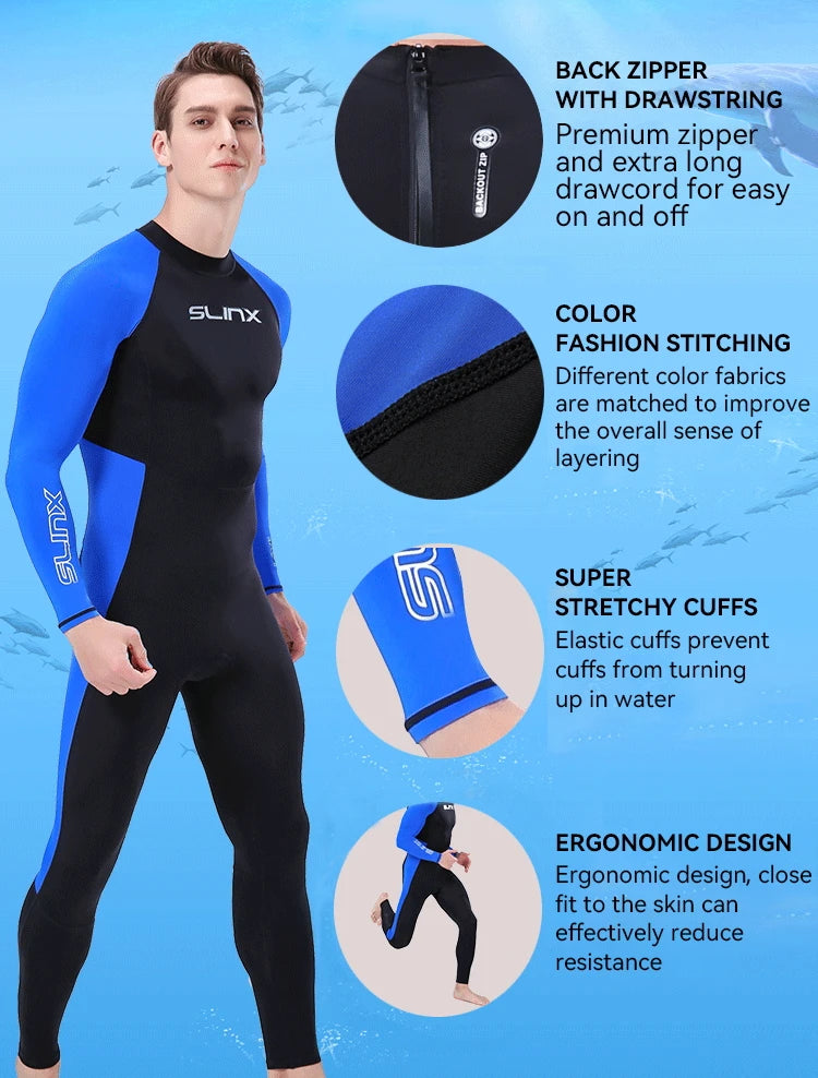 Men Youth Boys Wetsuit Thin Quick-Drying Swimsuit One-Piece Anti-Jellyfish Surfing Sunscreen Clothes Swimming Suit Dive Skin