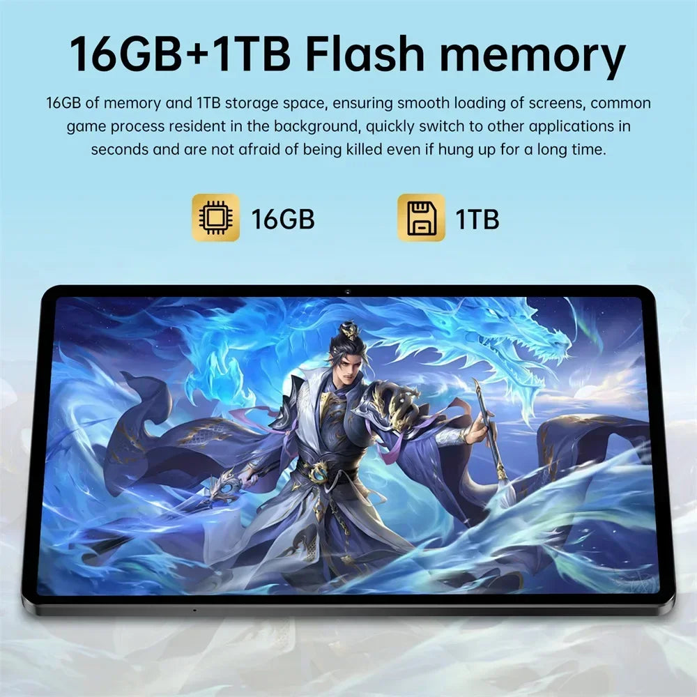 Upgraded Pad 7 Pro Global Version Tablet Android 15 Game Tab 22GB+2TB 10000mAh WiFi GPS 5G Dual SIM 10.1 Inch Kids Tablet PC