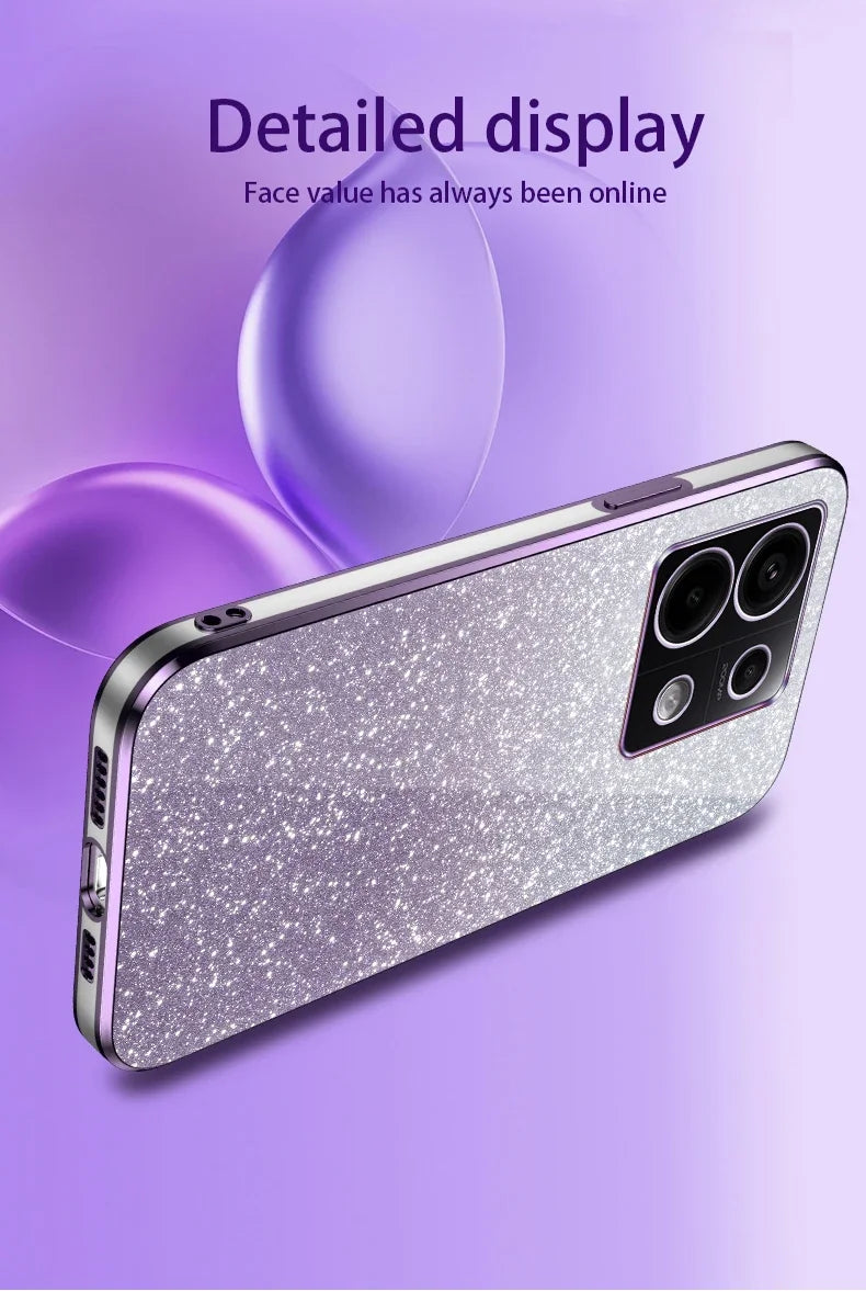 Reno 13 Pro 5G Luxury Shiny Glitter Plating Silicone Case on For Oppo Reno 13 Reno13 13F 13Pro Camera Lens Soft Back Cover Coque