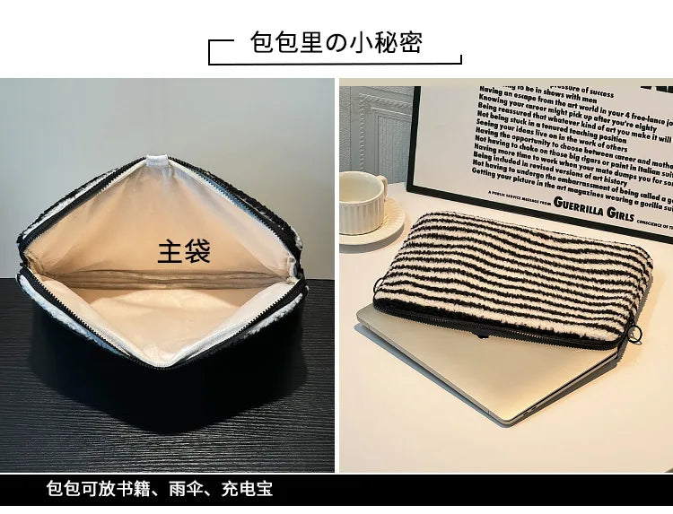 Plush Liner Bag Tablet Laptop Case For Ipad Pro11 Air6 4 510.9 Macbook Air13.3 Pro14 Xiaomi Huawei Samsung15.6 Laptop Sleeve