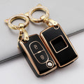 2 Button Folding Car Key Case for PEUGEOT 207 407 307 308 607 for Citroen C2 C4 C5 TPU Cover Fob Rubber Skin Protect Keychain