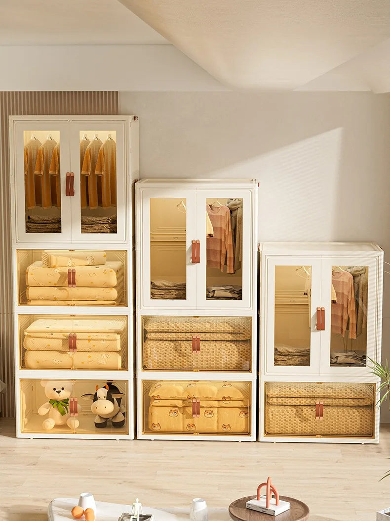 Household Floor Standing Baby Toys Clothes Hanging Clothes Locker Cabinet Large capacity Living Room Children's Wardrobe