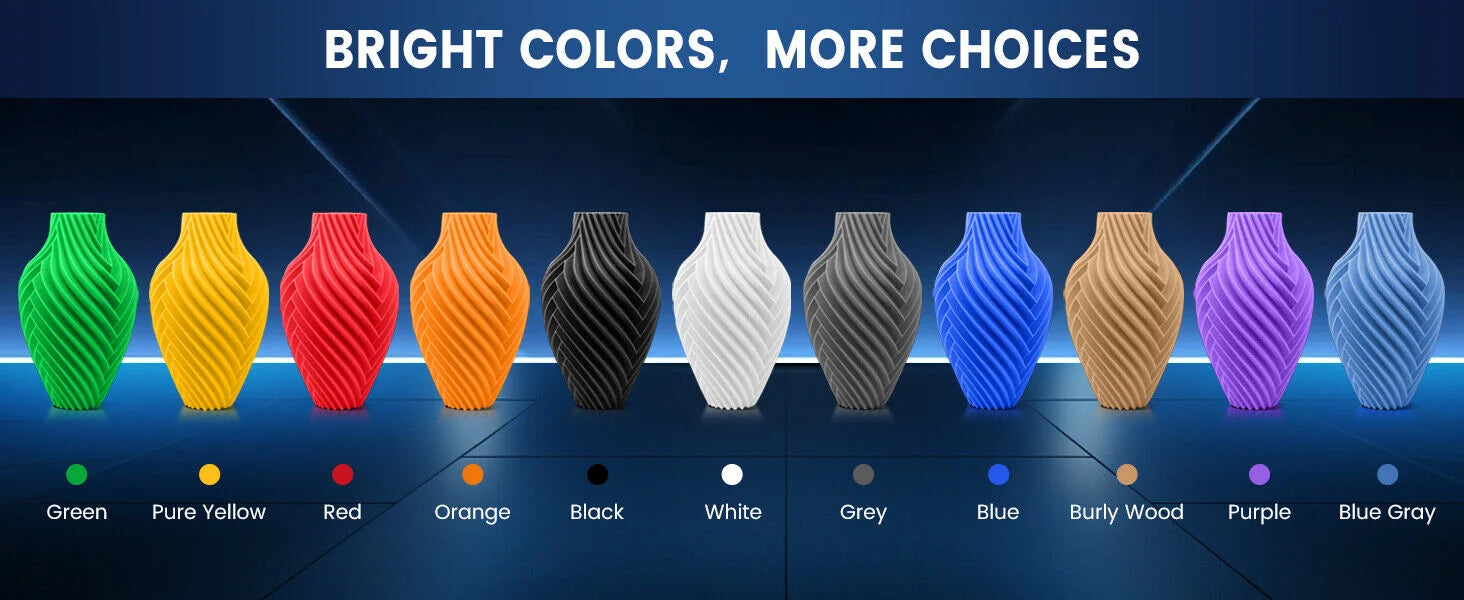 JAYO PETG/High Speed Matte PETG 3D Printing Filament 1.75MM Mix-Colors & No bubbles &Non-toxic For 3D Printer & Pen 3Rolls