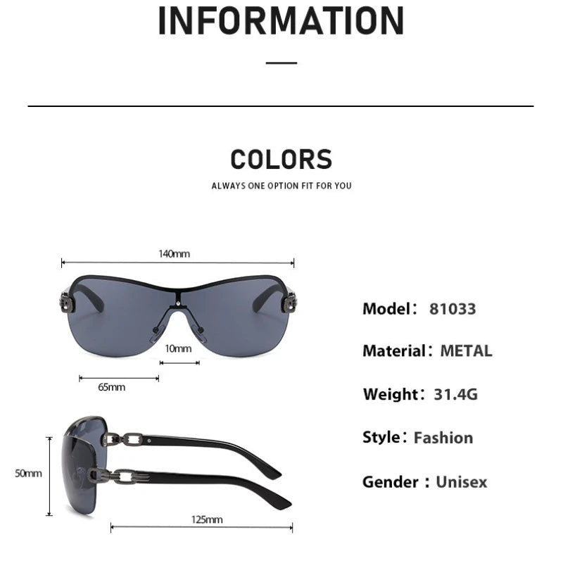 2025 New Fashionable Luxury Women's Sunglasses Retro Neutral Metal Frame Integrated Simple and Elegant UV400 Sunscreen Glasses