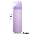 Hair Dye Refillable Bottle Comb Professional Salon Hair Oil Applicator Bottles Plastic Dispensing Hairdressing Styling Tools