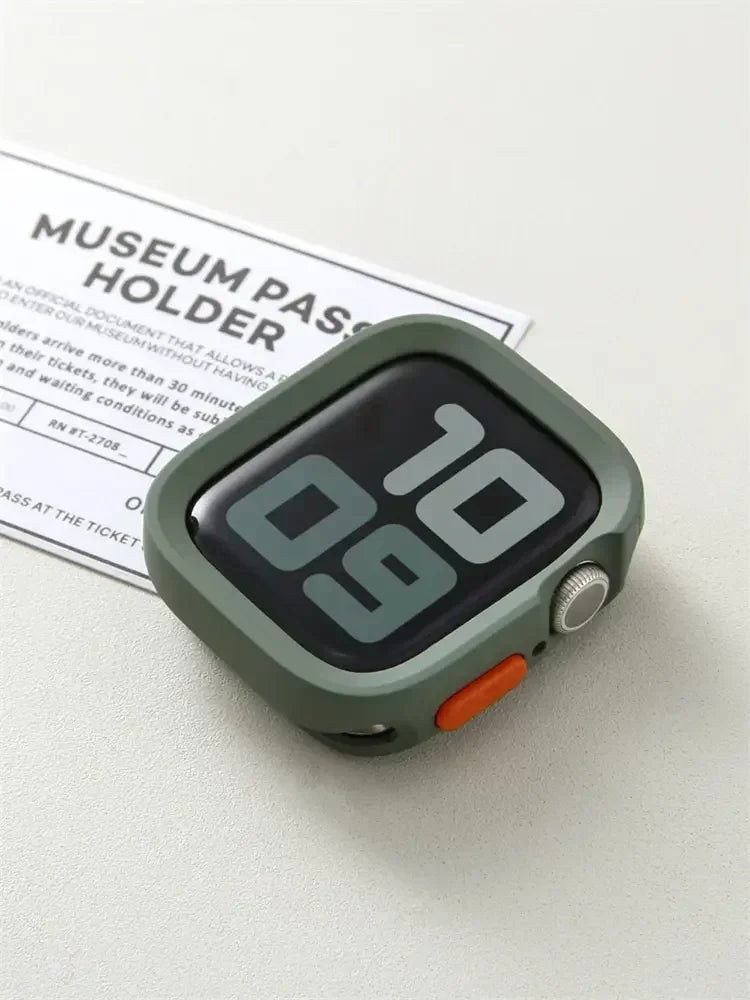 Bumper Soft Silicone Case For Apple Watch 9 8 7 6 SE 5 Sport Anti-drop Matte Cover For iwatch Ultra 49mm 41mm 40mm 44mm 45 mm