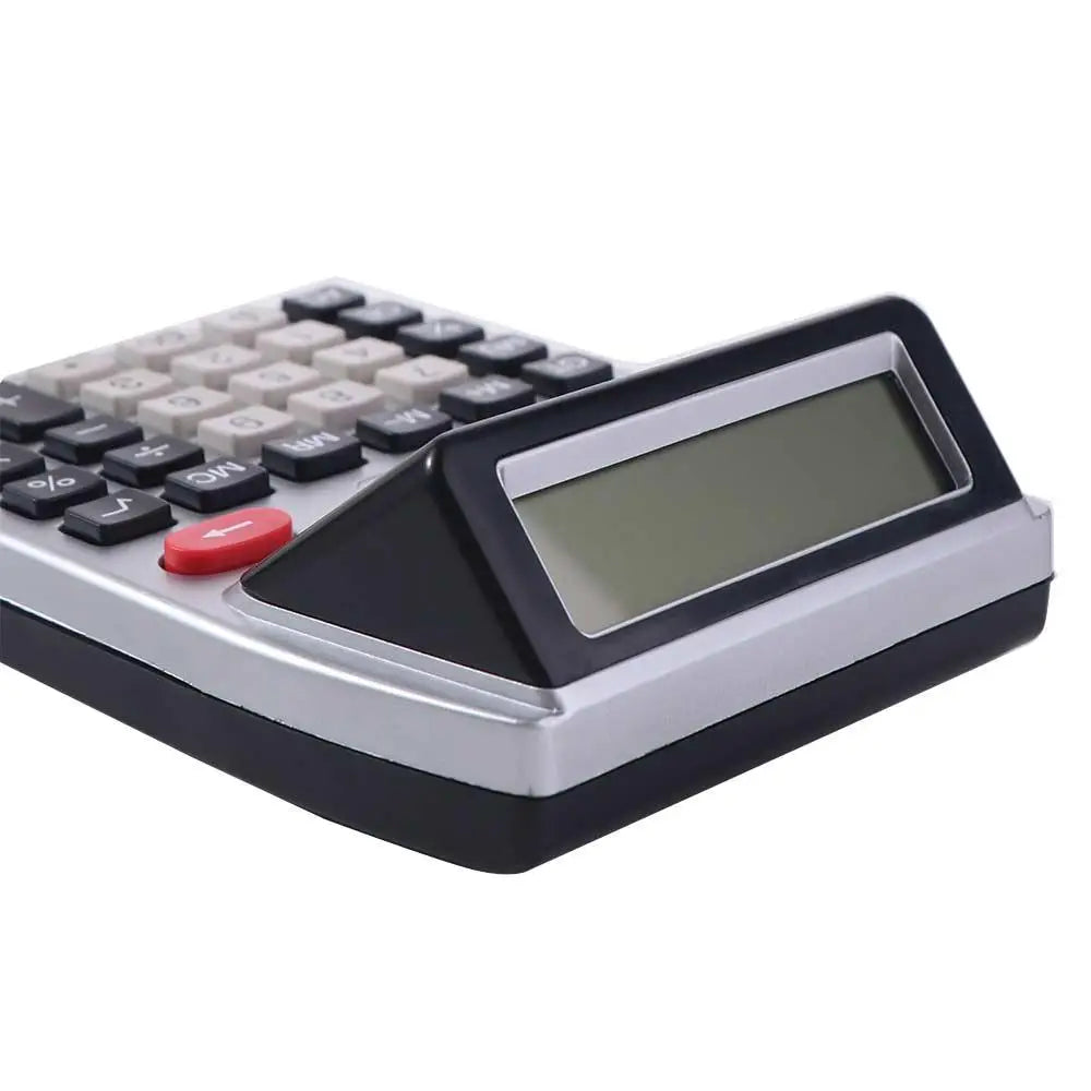 Dual Screen 12 Digits Calculator Multifunctional Battery Powered Mechanical Calculator Efficient Calculation Easy To Use