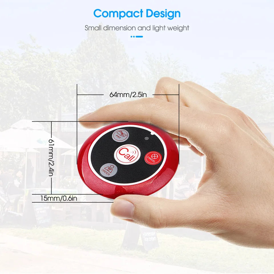 RETEKESS T117 10Pcs Call Button Restaurant Pager Wireless Waiter Transmitter 433MHz For Hookah Bar Cafe Customer Service