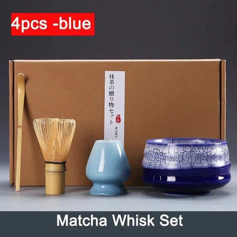 4pcs 6Pcs Handmade Home Easy Clean Matcha Tea Set Tool Stand Kit Bowl Whisk Scoop Gift Ceremony Traditional Japanese Accessories