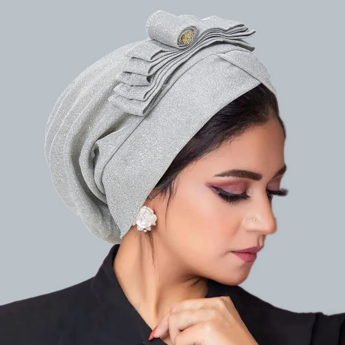 New Women Velvet Turban Hat Muslim Twist Solid Color Hijab Chemo Cap Head Wrap Headscarf Beanies Bonnet Headscarf Turbante Mujer