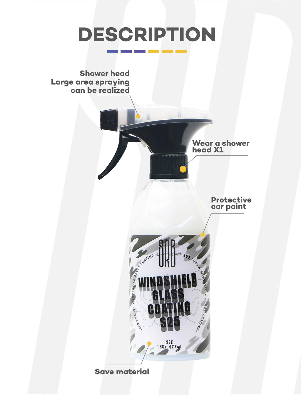 Glass Coating,Hydrophobic Automotive Rain Repellent,Glass Coating for Windshield,Improved Visibility and Clarity for Wet Weather