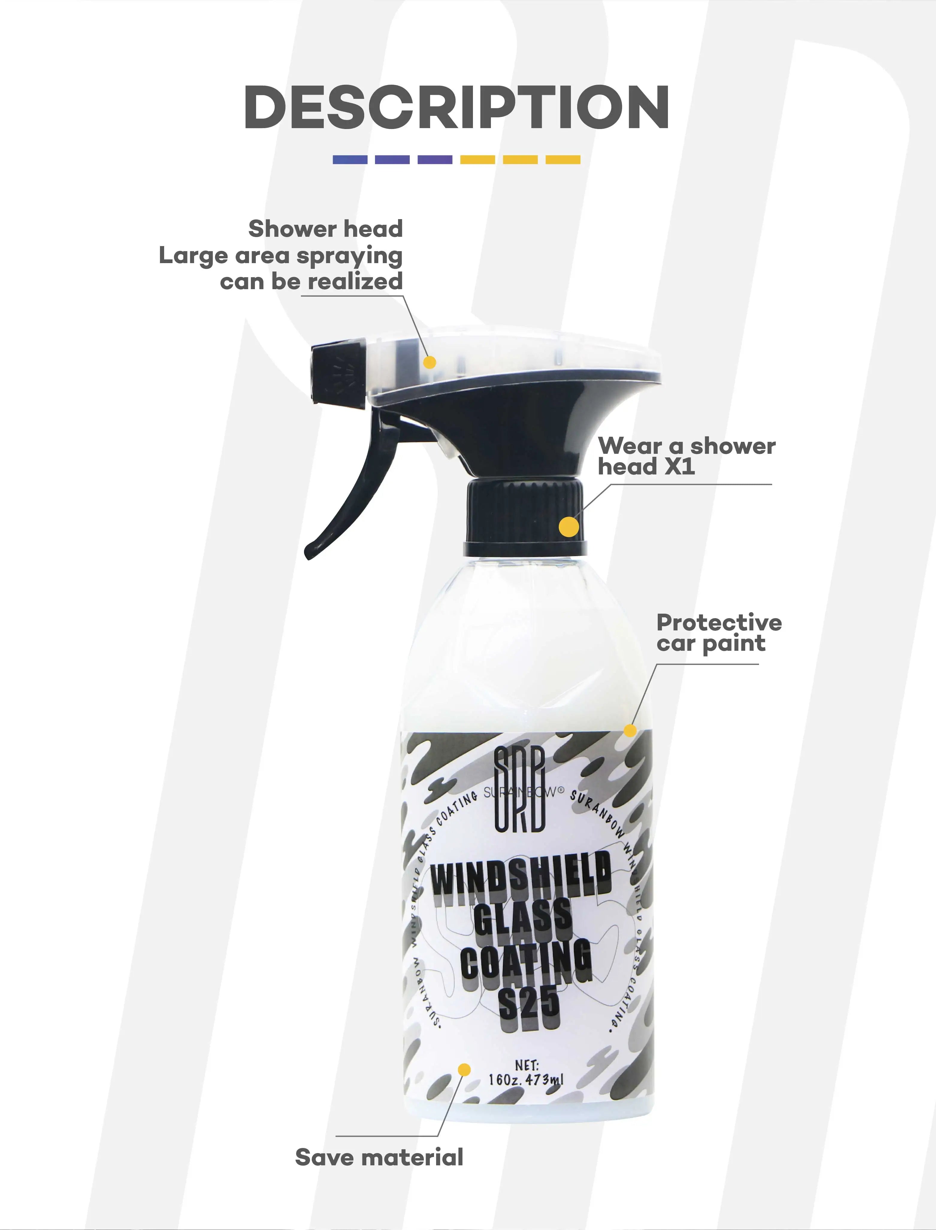 Glass Coating,Hydrophobic Automotive Rain Repellent,Glass Coating for Windshield,Improved Visibility and Clarity for Wet Weather