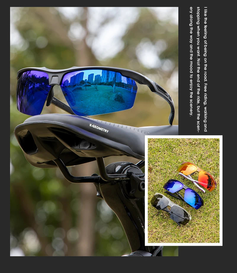SCVCN Polarized Cycling Glasses Sports Men Women Sunglasses Mountain Road Bike Bicycle Goggles Riding Protection Eyewear 1lens