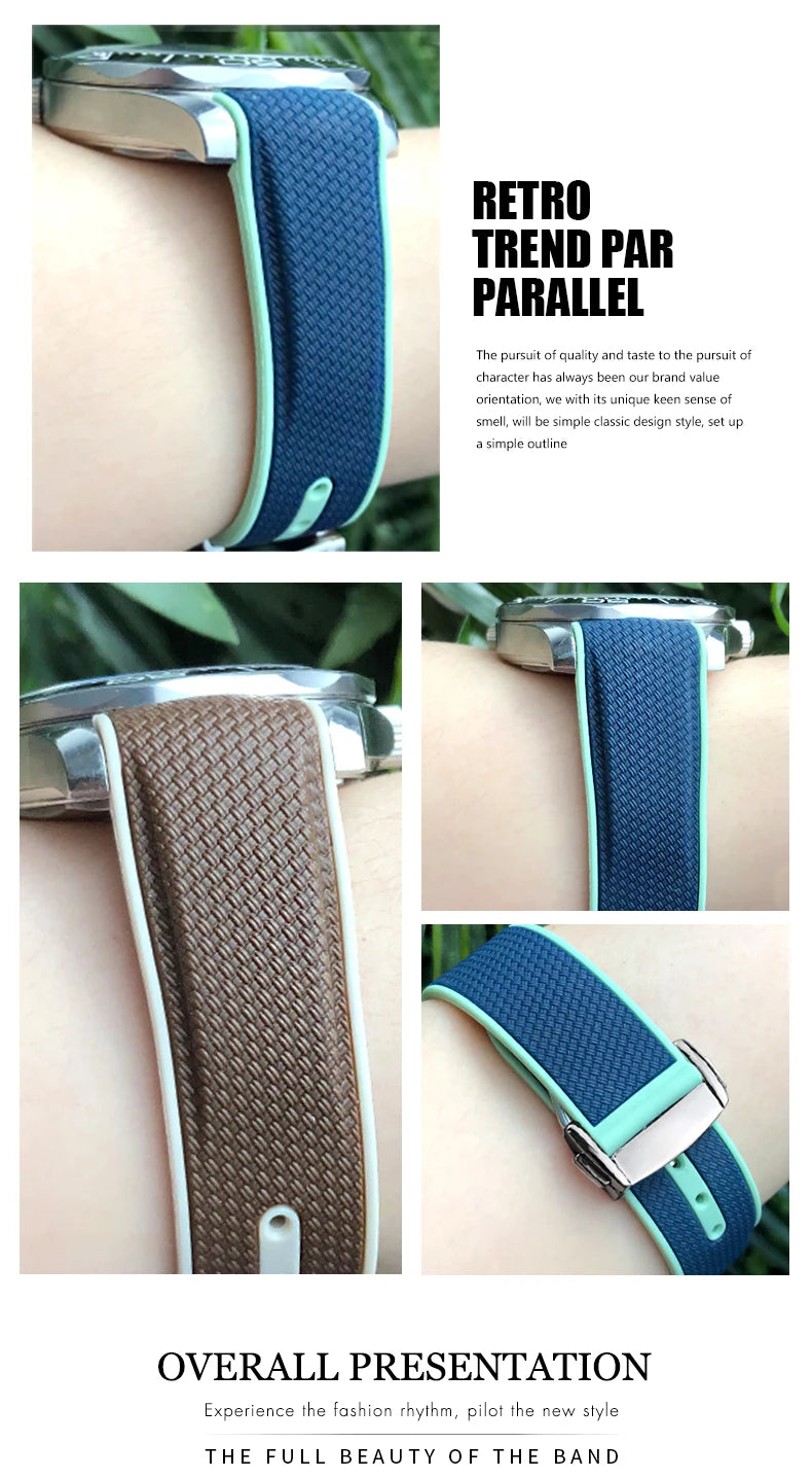 for Omega Planet Ocean Speedmaster Seamaster AT150 18mm 19mm 20mm High Quality Rubber Watchband Silicone Colorful Watch Strap