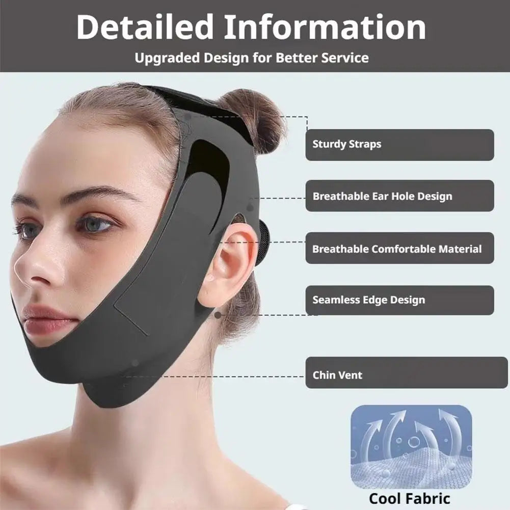 Full Face Shaping V Face Contour Lifting Facial Artifact Firm Nasolabial Folds Double Chin Improve Sleep Polyester Mask Bandage