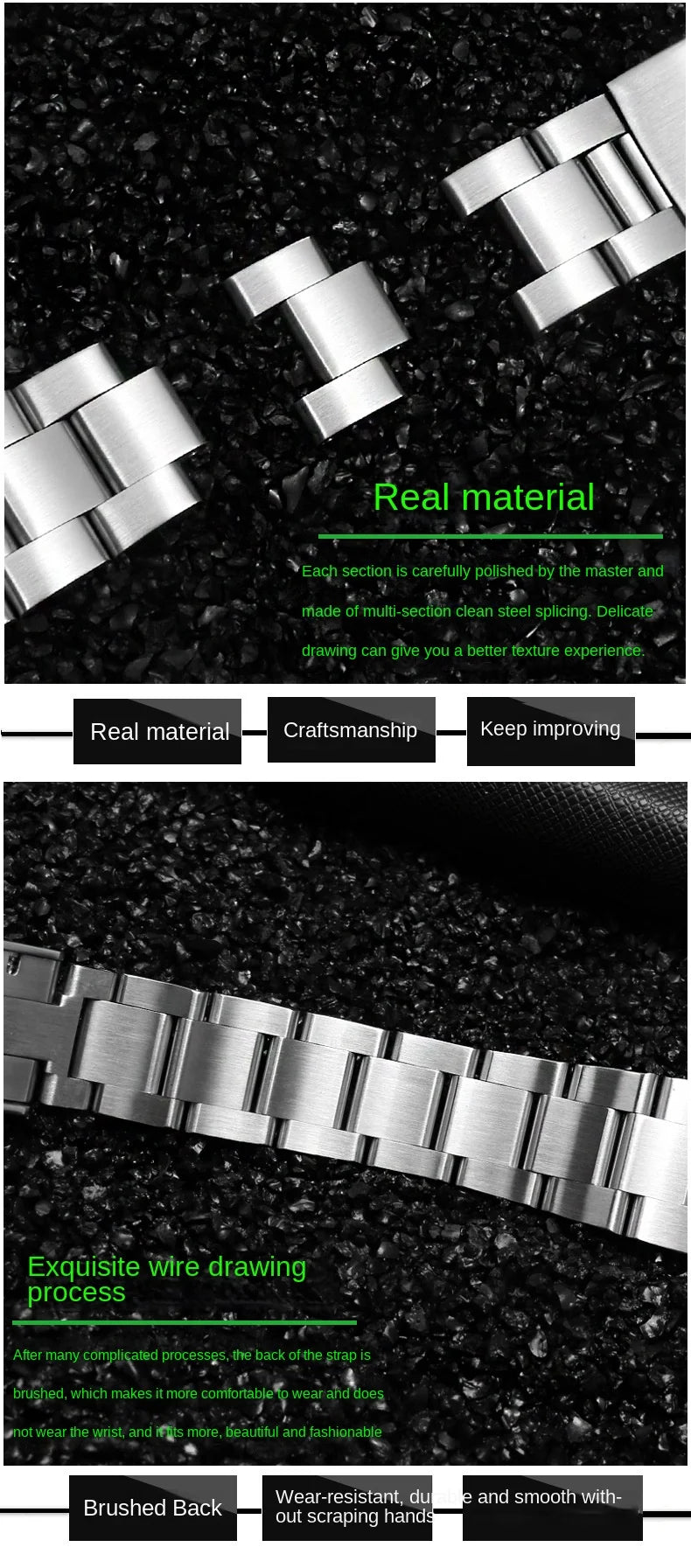 For seiko No. 5 SKX009/007 SKX175/SKX173 Solid Stainless Steel metal Watch Strap 20mm 22mm Watch Accessories Watch Belt Bracelet
