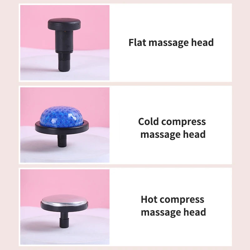 6 Replacement Head Fascia Guns Cold Compress Hot Compress Fitness Electric Impact Gun Muscle Relaxation Massager Small Vibrator