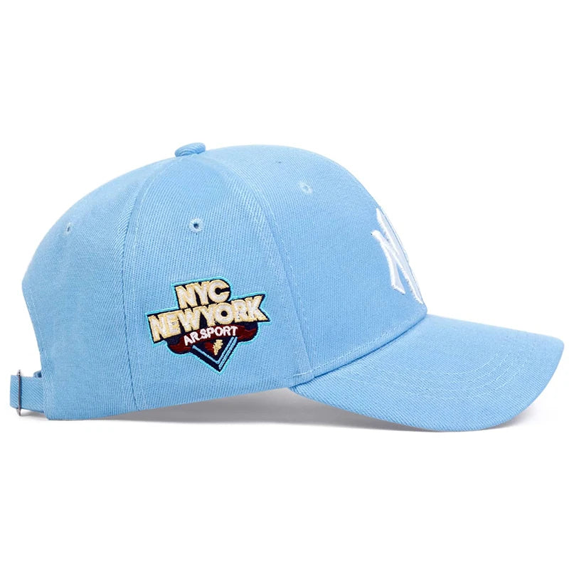 Unisex Letter NG Embroidery Side NYC NEW WORK Baseball Caps Spring and Autumn Outdoor Adjustable Casual Hats Sunscreen Hat