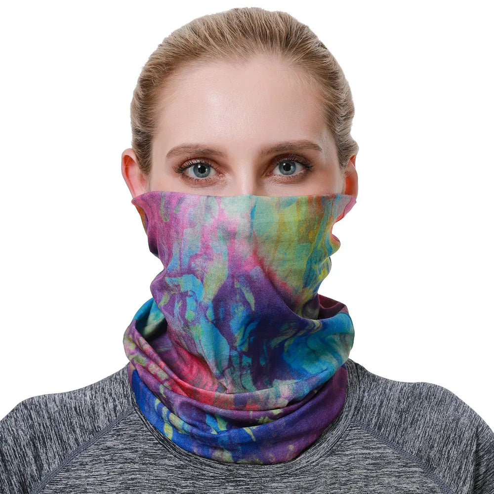 Beautiful Leopard Print Headdress Deporte Sport Face Mask For Women Cycling Bandanas Tube Headband Female Balaclava Head Scarf