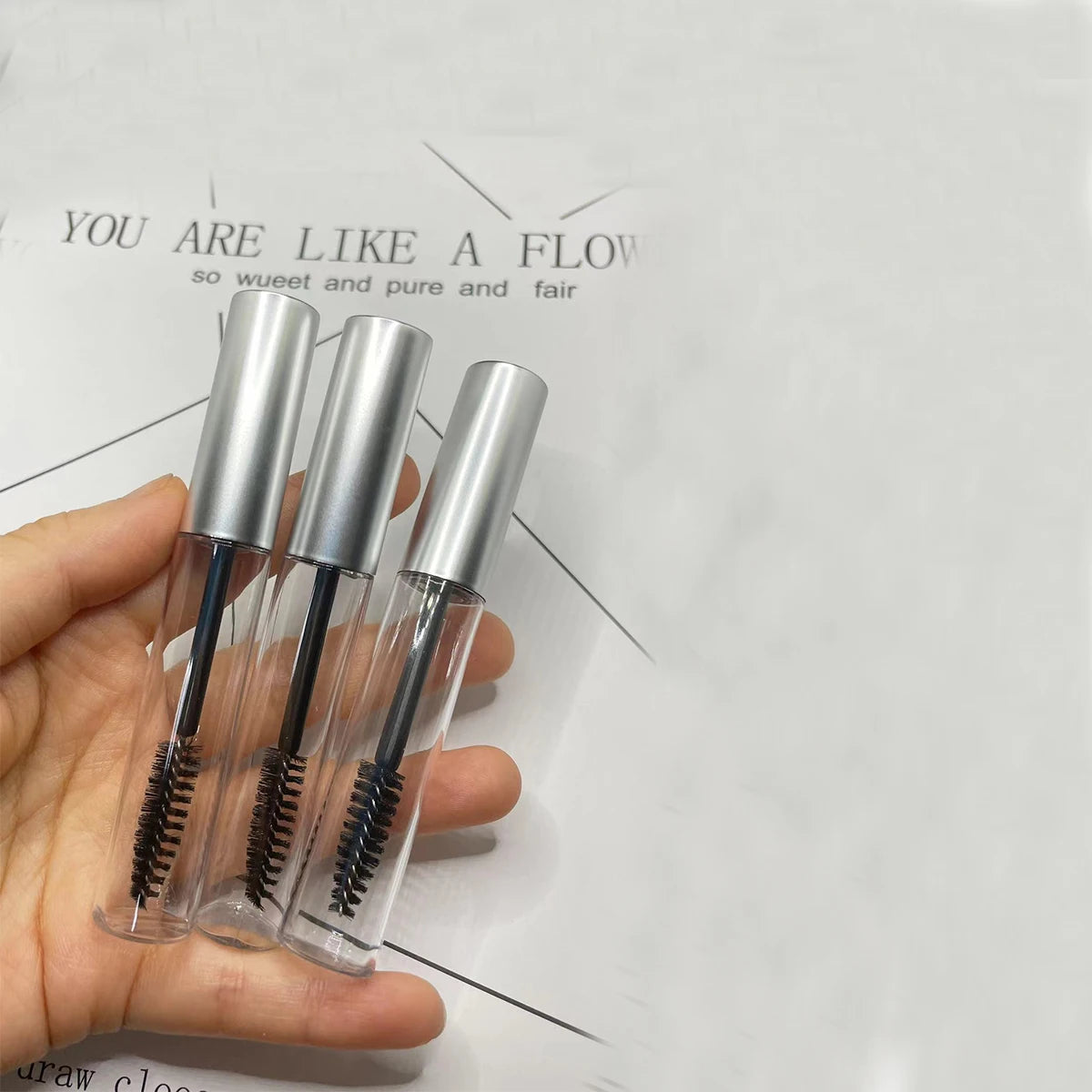 10ml Lip Gloss Tubes Empty mascara bottle Clear Plastic DIY Refillable cosmetic packing container