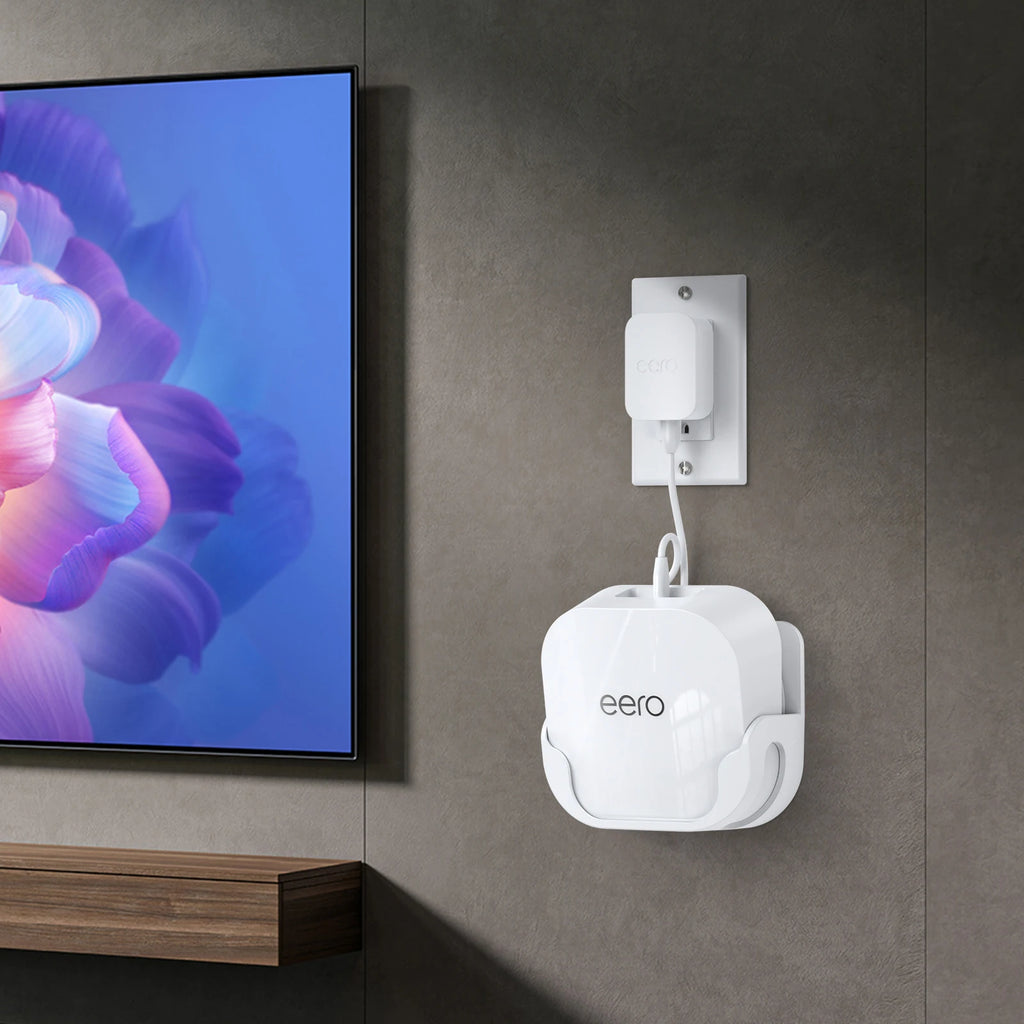EDUP HY-WT1218 2PCS Eero7 Wi-Fi 7 Wall-Mount Bracket Easy Setup Custom Fit for Eero7 Systems Precision Engineered Secure Hold