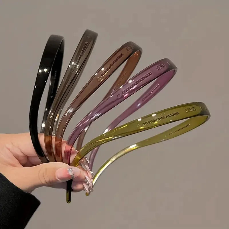 New Trendy Sunglasses Frame Shape Acrylic Hairbands For Women Toothed Headband Anti-slip Hair Hoop Fashion Hair Accessories