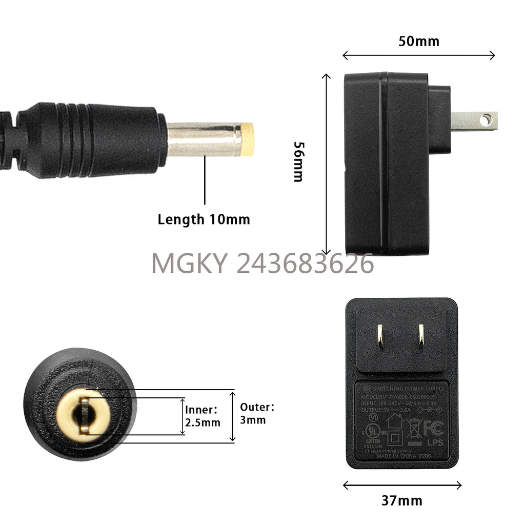 CBL-TC7X-USB1-01 Power Charger for Zebra Motorola Symbol TC70 TC70X TC72 TC75 TC75X TC77 Charging Cable with Adapter