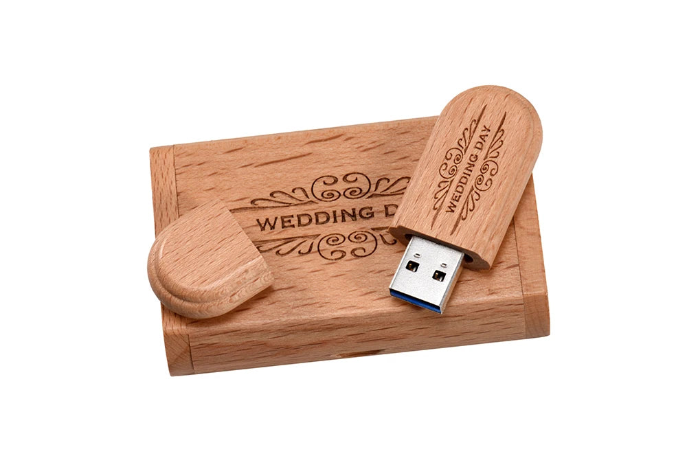 JASTER Wooden USB 3.0 Flash Drives 128GB Free Custom Logo Pen drive 64GB 32GB with Box Memory Stick Creative gift Laptop U disk