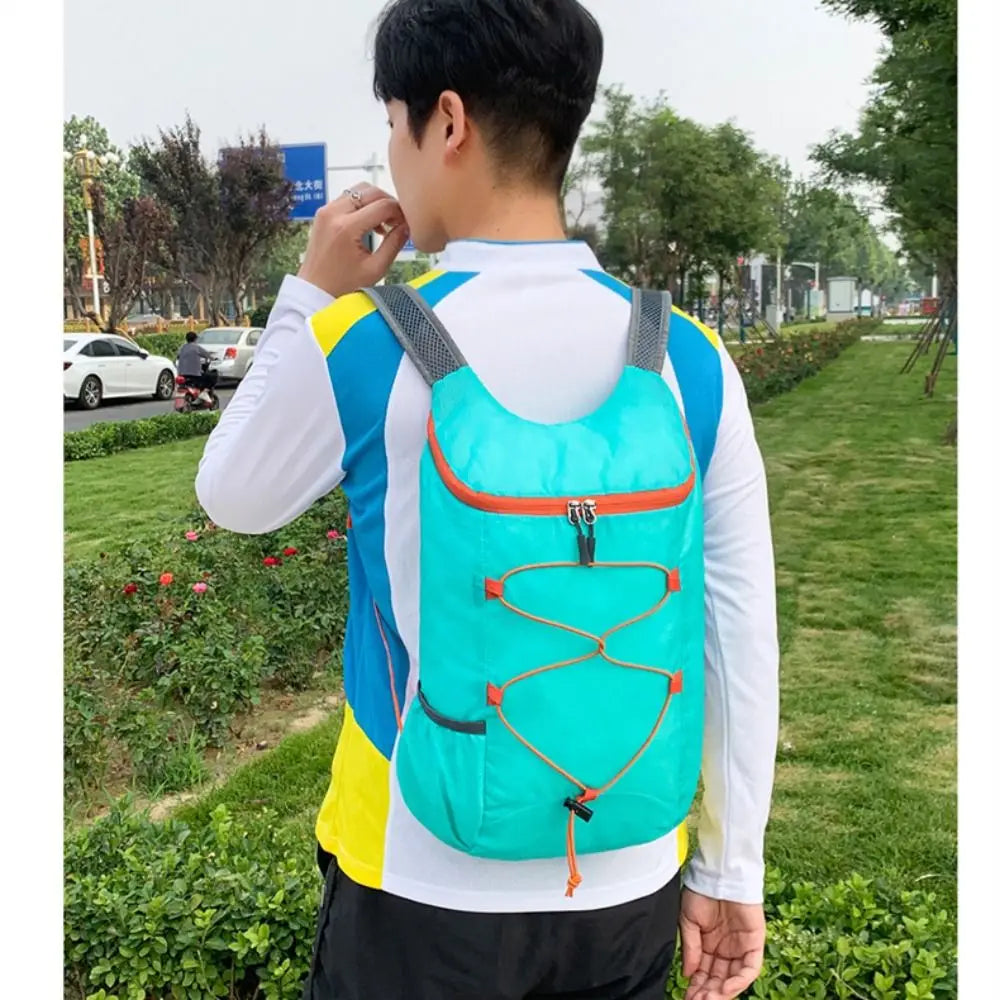 Camping Hiking Multifunctional Outdoor Folding Sports Backpack Ultra Lightweight Carrying Waterproof Nylon Fabric Fitness Bag