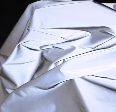 Noctilucent Reflective Fabric Silver By The Meter for Coats Down Jacket Sewing Fashion Designer Cloth Diy Textile Textured Silky