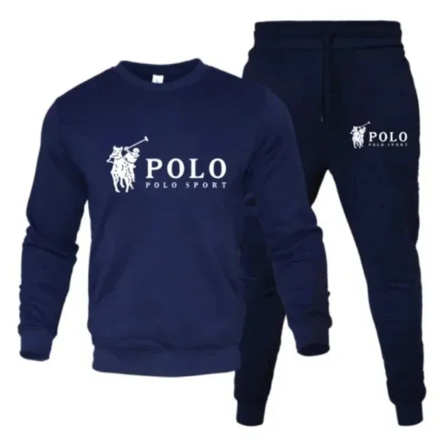Men's autumn and winter sets of round-neck sweatshirts and jogging pants, autumn and winter fashion, outdoor fitness and casual
